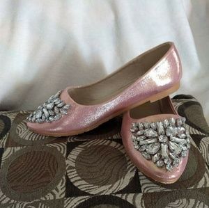 Crystal embellished flats